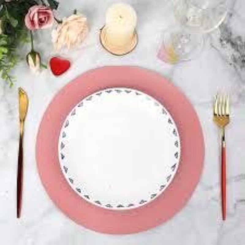 غطاء طاولة من الجلد الصناعي (PU) - تصميم عصري يجمع بين الأناقة والمتانة - (دائري 30 سم)